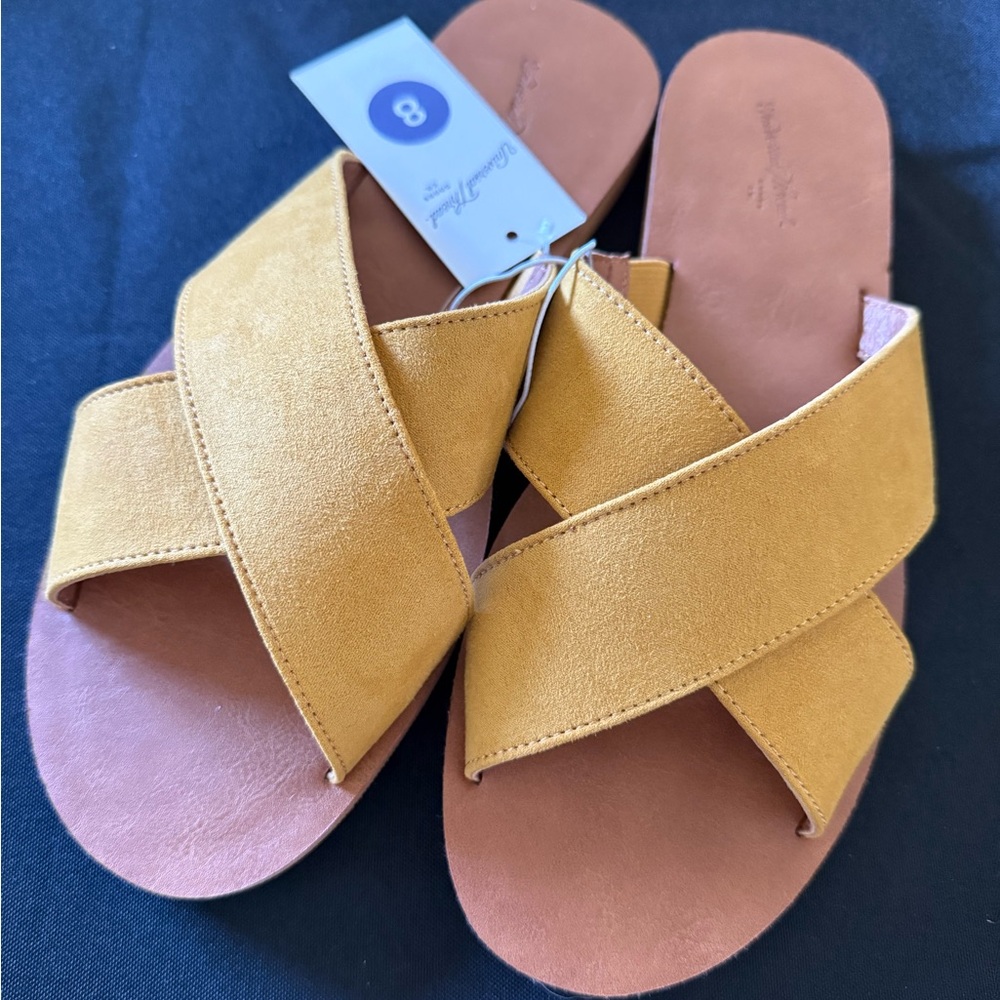 Yellow Suede Women's Sandals